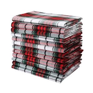 Servilleta de Lino 100% a Cuadros Rojos y Blancos, Desechable, Ecológica, Suave, Hecha a Mano, Estilo Europeo, Cuadrada - Product Image 2