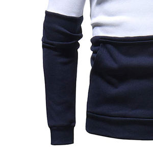 Sweat à capuche pour homme sur mesure de haute qualité, coton/polyester, logo brodé épais, motif imprimé d'automne, uni, molleton teint - Product Image 5