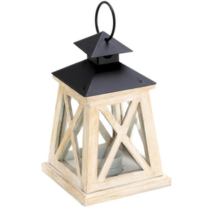 Modern Style Indoor Home <b>Decor</b> Finest Quality Wood and Metal Hanging Candle Lantern with Metal Top on <b>Sale</b> for Christmas - Product Image 2