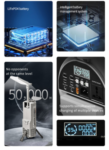 1kW solaire extérieur portable éclairage de secours générateur électrique hors réseau batterie intégrée kits d'alimentation intérieur système d'énergie solaire - Product Image 5