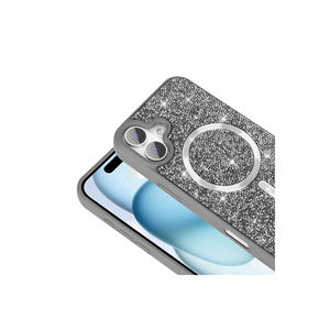 Étui en silicone mosaïque de diamants de luxe pour iPhone 16 Pro compatible MagSafe, coque de protection électro-plaquée Ins A55 13 Pro Max 5G - Product Image 5