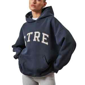 Wholesale Price Oversized <b>Hoodie</b> For Women Solid 100% Polyester Material Breathable Customized Logo All Colors Available - Product Image 1