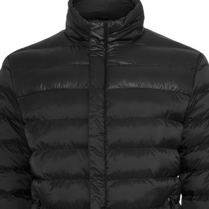 Chaqueta Acolchada con Capucha Negra Premium para Hombre, Ligera, Cálida, Impermeable, Resistente al Viento, Ecológica, de Algodón - Product Image 4