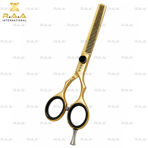Ciseaux de barbier en acier inoxydable R.A.A. INTERNATIONAL avec peigne détachable, modèle RAA-154, pour salon de coiffure, coupe et effilage des cheveux - Product Image 3