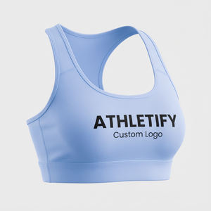 <b>Racerback</b> Womens Sports <b>Bra</b> Comfortable Breathable High Support Full Coverage <b>for</b> Gym Yoga Running Moisture Wicking Activewear. - Product Image 1