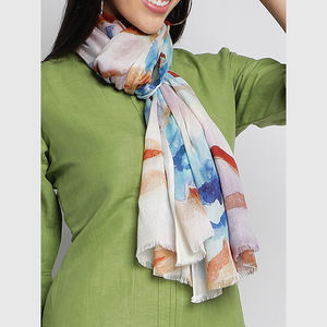 Bufandas estampadas de seda pura para mujer, bufandas de pañuelo suaves informales de lujo, estilo modal de verano 100%, exportaciones de Zed Aar - Product Image 4