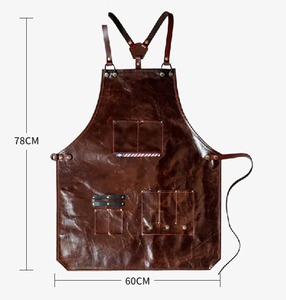 Tablier croisé de dos de bavoirs d'adulte de mode réglable de taille adulte de haute qualité avec des poches LPN-0027 - Product Image 6