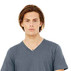 Airlume-Camiseta de algodón peinado y anillo para hombre y mujer, camiseta de manga corta con cuello en V, 100% oz, 4,2 - Product Image 4