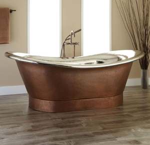 Bañera independiente de cobre puro de estilo moderno de Venta caliente del vendedor indio con acabado antiguo martillado a un precio económico - Product Image 5