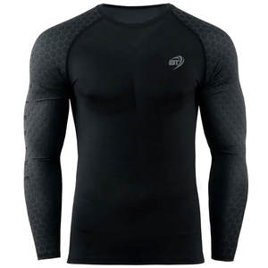Men Rash Guard Fitness Wear <b>Long</b> <b>Sleeve</b> Lightweight Breathable <b>Top</b> Ideal For Gym <b>Workout</b> And Daily Exercise Rash Guard - Product Image 1