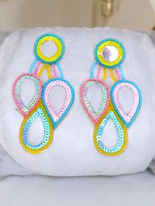 ต่างหูปักลูกปัดและมือดีไซน์ล่าสุด2025ด้านหลังเครื่องประดับที่ดีที่สุดจากต่างหูปักอินเดีย - Product Image 3