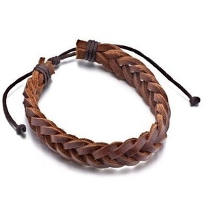 Vente chaude Pas Cher Bracelet En Cuir pour Hommes À La Main Rétro En Cuir Corde Bracelet Avec Fermoirs Magnétiques Mode Hommes Bijoux - Product Image 1