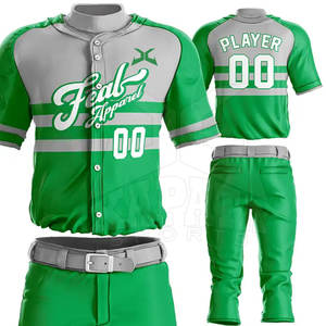 Uniforme de Béisbol Profesional Más Vendido, 100% Poliéster, Transpirable, de Secado Rápido, Talla Grande, Contraste de Color, Logotipo Personalizado del Equipo - Product Image 4