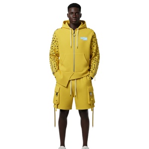 Nouvel ensemble streetwear personnalisé pour homme – Short et sweat à capuche 100 % coton avec logo sur mesure – Collection 2026 - Product Image 1