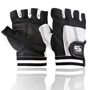 <b>Men</b> Women Fitness Workout Heavy Weightlifting Hans Safety Leather Weightlifting Gloves Customized Gym Gloves - Product Image 2