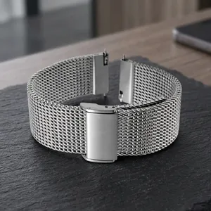 Luxury Unisex WD024 Stainless Steel Smartwatch Band Stainless Steel Buckle Soft Adjustable <b>Watch</b> Strap <b>Watch</b> Bands <b>Watch</b> Part - Product Image 1