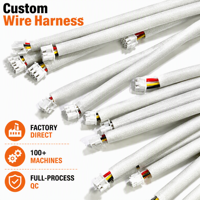 Faisceau de câbles personnalisé à 4 broches avec âme en cuivre, gaine tressée résistante à la chaleur (PVC/caoutchouc) pour chauffage, four, moteur, appareil électroménager, OEM