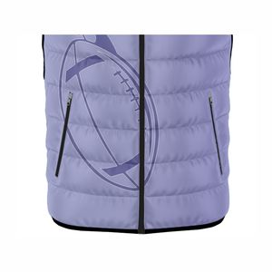 Vente en gros Blouson à col montant d'extérieur d'automne Bomber personnalisé sans manches brillant enduit de bulles style Hip Hop écologique - Product Image 5