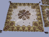 Couverture de table à broderie en filet 4 pièces ensemble de nappes décoratives faites à la main pour les mariages et la décoration intérieure