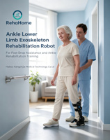 Exosquelette robotisé de cheville en fibre de carbone Rehahome, dispositif portable d'entraînement à la marche pour la rééducation de la paralysie hémiplégique et du pied tombant après un AVC