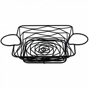 Panier ovale en fil métallique deux porte-ramequins panier de service enduit de poudre pour l'organisation de stockage de cuisine accessoires à usage alimentaire - Product Image 5