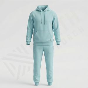 Ensemble de survêtement pour homme, sweat-shirt de sport, 100% coton, tissu respirant, logo personnalisé, ensembles de course en plein air, athlétique, couleur personnalisée - Product Image 1