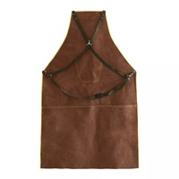 Delantal de Soldadura de Cuero/PU Marrón Resistente al Calor de Alta Calidad, Personalizable con Logotipo, Tallas y Diseño a Medida - Kit de Delantal Duradero para Chef o Carnicero