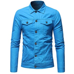 Men's <b>Denim</b> Trucker Jacket Casual Slim Fit Cotton Jean <b>Coat</b> With Multi Color Variations Spring Autumn Outdoor Wear Customized - Product Image 1