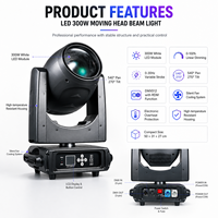 Projecteur de scène professionnel LED 360W, 13 motifs, 14 couleurs, 2 angles de faisceau, DMX512 16 canaux, IP33, pour bars, fêtes et mariages
