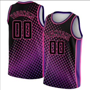 Maillots de basket-ball pour hommes personnalisés Maillot simple respirant Caractéristique antibactérienne Polyester Style court Uniformes Sublimation Logo - Product Image 3