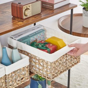Cesta de almacenamiento de jacinto de agua tejida a mano, regalo de boda, cesta de lavandería, almacenamiento de cocina, almacenamiento de alimentos, cesta de lavandería - Product Image 4