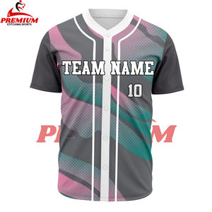 Premium unisexe bouton complet maillot de Baseball personnalisé respirant séchage rapide équipe uniforme jeu entraînement porter élégant Softball chemise - Product Image 3
