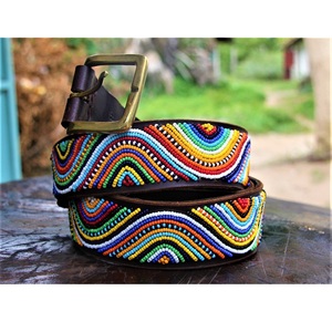 Ceinture en cuir véritable grain de cuir de vachette occidentale de style vintage de luxe unisexe perlée à la main avec logo personnalisé et épingle gravée de 3.5cm de largeur - Product Image 2