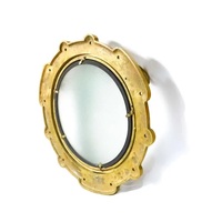 Miroir de hublot rond en laiton antique en aluminium vintage fait à la main décoration murale de fenêtre de bateau nautique pour un usage domestique