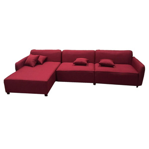 Red L-Shaped 300x80x90cm Three-Seater Corner <b>Sofa</b> SFL68019 Home Furniture <b>for</b> Living Rooms Apartments <b>Sponge</b> Filling Material - Product Image 1