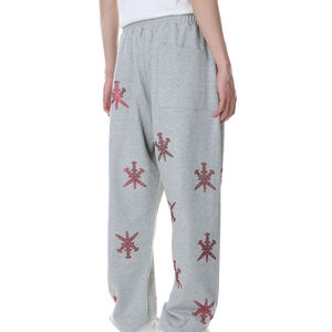 Conjunto de Sudadera con Capucha y Pantalones Deportivos Casuales con Pedrería, Lavado Ácido, para Hombre, 100% Algodón, Fabricación Personalizada 2025 - Product Image 4