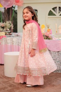 Traje paquistaní de Kameez y Gharara para niñas, atuendo de boda adornado para funciones de fiesta tradicionales - Product Image 3