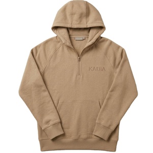 Soldes d'usine : Sweat à capuche homme hiver épais 100 % coton, coupe ample oversize, couleur unie, écologique, avec poche - Product Image 1