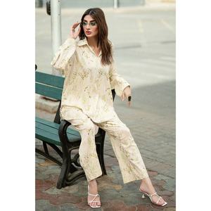 Conjunto de 2 Piezas IUSTTS-855 Estilo Bohemio con Textura Ondulada, Talla XS/XS, Primavera/Verano, con Pantalones Cortos - Product Image 4