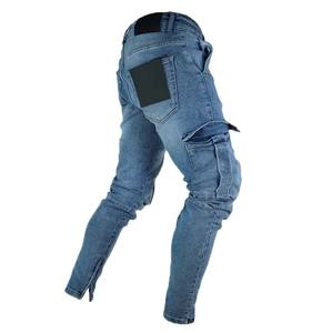 กางเกงยีนส์เดนิมทรงปกติ สไตล์ใหม่ทันสมัย ปักโลโก้ตามสั่ง ลายเรียบ สไตล์ฮิปฮอป ผ้าฝ้าย 100% สำหรับผู้ชาย - Product Image 6