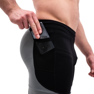 Logo personnalisé Hommes Compression Gym Workout Shorts Noir Sans Couture Taille Moyenne Fitness Biker Wear Taille Élastique 100% Polyester Solide - Product Image 2
