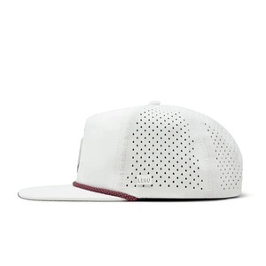 Top Selling 2026 <b>Waterproof</b> Golf <b>Hat</b> 5 Panel Performance Golf Cap Custom Rubber Patch Embroidery Logo Snapback InjaeVina Vietnam - Product Image 3