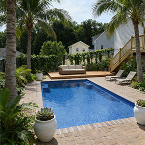 Piscina Rectangular Premium para Jardines, Hoteles y Reuniones de Placer, Piscina con Cascada, Piscina para el Hogar - Product Image 5