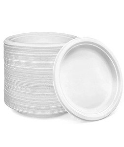 Biocean แผ่นชานอ้อยทรงกลม9 "สีขาว500/กล่อง - Product Image 3