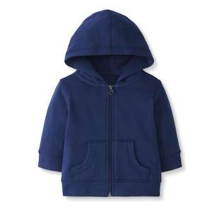 Venta al por mayor de alta calidad 100% de algodón orgánico niños sudaderas con capucha para bebés | Bordado de cremallera de manga larga transpirable personalizado con capucha - Product Image 1