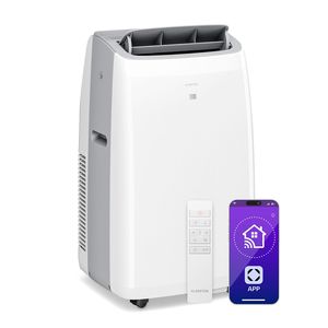 เครื่องปรับอากาศแบบพกพา 16000 BTU สำหรับบ้าน ควบคุมผ่านแอพ WiFi 3 in 1 ระบบทำความเย็น ลดความชื้น และพัดลม สำหรับห้องขนาดไม่เกิน 82 ตร.ม. สีขาว - Product Image 1