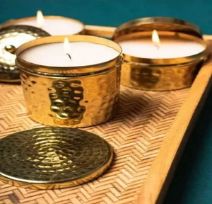 Árbol DE LA VIDA cortado trabajado, tarros de luz de té de hierro y portavelas, Directo del mayorista indio, tarro de vela de metal de latón y cobre - Product Image 3