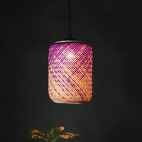 Nordique maison salle à manger décoration pendentif suspendu moderne bambou lumière lampe rotin tissé à la main à la main LED en vrac pendentif lampe