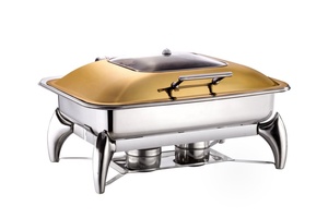 King Chafing Dish Buffet que sirve plato de frotamiento de acero inoxidable calentador de alimentos para fiestas buffets juego de buffet de alta calidad - Product Image 5