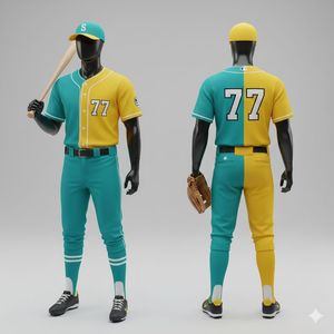 Pro Quality Custom Printed Short Baseball Uniform Men's Adult Club School Teams High-Strength Fabric Breathable Quick Dry - Product Image 3